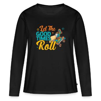 Roller skates - Women's Premium Organic Long Sleeve Shirt - black - Front - Julia (174cm)