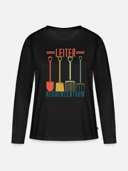Rechenzentrum Leiter Vom Garten Gärtner Baumschule - Frauen Premium Bio Langarmshirt - Schwarz
