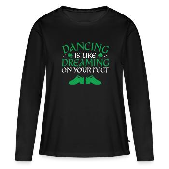 Irish Dance - Women's Premium Organic Long Sleeve Shirt - black - Front - Julia (174cm)