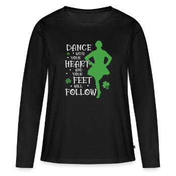 Irish Dance - Women's Premium Organic Long Sleeve Shirt - black - Front - Julia (174cm)