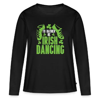 Irish Dance - Women's Premium Organic Long Sleeve Shirt - black - Front - Julia (174cm)