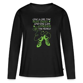 Irish Dance - Women's Premium Organic Long Sleeve Shirt - black - Front - Julia (174cm)