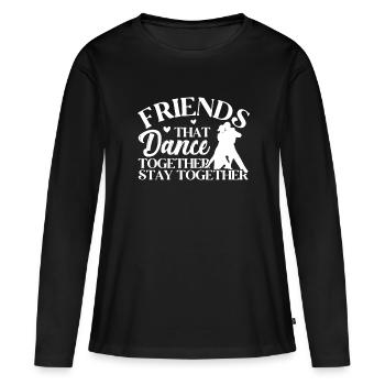 Salle de bal - T-shirt manches longues Premium bio Femme - noir - Devant - Julia (174cm)
