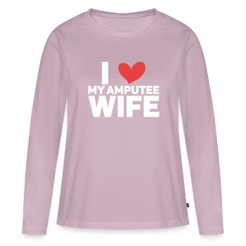 Amputation - Women's Premium Organic Long Sleeve Shirt - dusky pink - Front - Julia (174cm)