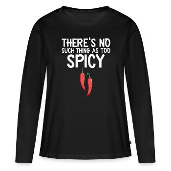 Chili-Pfeffer - Frauen Premium Bio Langarmshirt - Schwarz - Vorne - Julia (174cm)