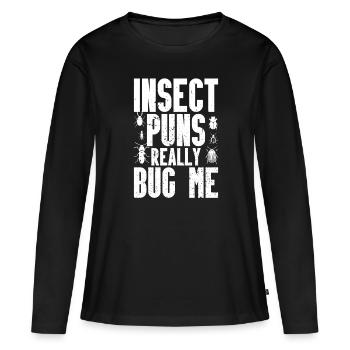 Insecte - T-shirt manches longues Premium bio Femme - noir - Devant - Julia (174cm)