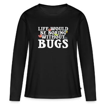 Insecte - T-shirt manches longues Premium bio Femme - noir - Devant - Julia (174cm)