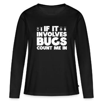 Insecte - T-shirt manches longues Premium bio Femme - noir - Devant - Julia (174cm)