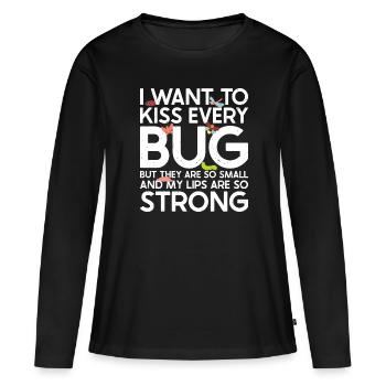 Insecte - T-shirt manches longues Premium bio Femme - noir - Devant - Julia (174cm)