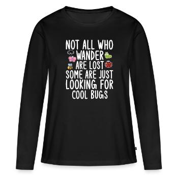 Insecte - T-shirt manches longues Premium bio Femme - noir - Devant - Julia (174cm)