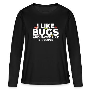 Insecte - T-shirt manches longues Premium bio Femme - noir - Devant - Julia (174cm)