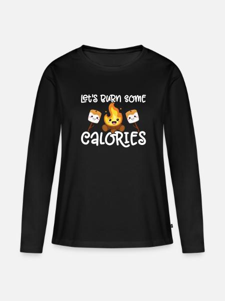 Marshmallow S'meer - Vrouwen Premium Bio shirt met lange mouwen - zwart
