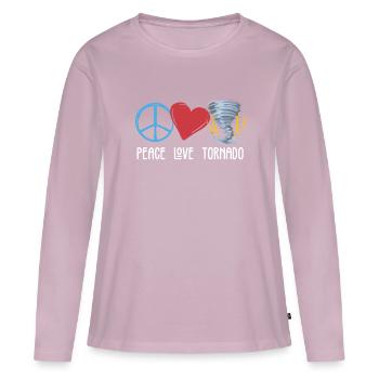 Tornado - Women's Premium Organic Long Sleeve Shirt - dusky pink - Front - Julia (174cm)