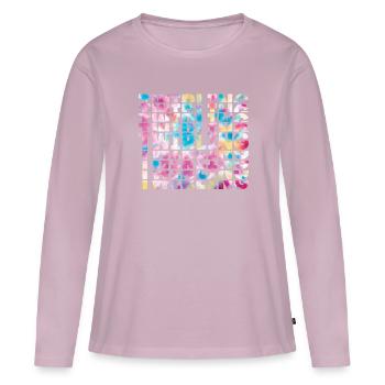 Tambourstab tourbillonnant - T-shirt manches longues Premium bio Femme - rose poudré - Devant - Julia (174cm)