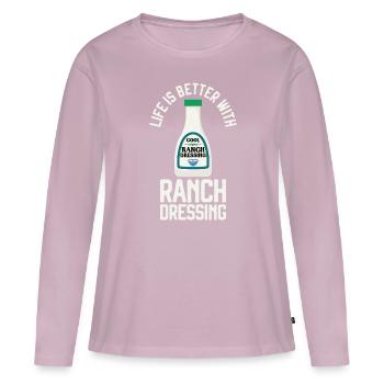 Ranch -Dressing -Ranch -Salad Dressing - Women's Premium Organic Long Sleeve Shirt - dusky pink - Front - Julia (174cm)