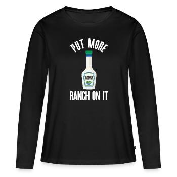 Ranch -Vinaigrette -Ranch -Vinaigrette - T-shirt manches longues Premium bio Femme - noir - Devant - Julia (174cm)