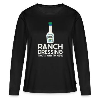 Ranch -Vinaigrette -Ranch -Vinaigrette - T-shirt manches longues Premium bio Femme - noir - Devant - Julia (174cm)