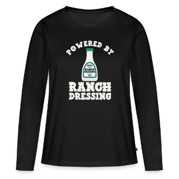 Ranch -Vinaigrette -Ranch -Vinaigrette - T-shirt manches longues Premium bio Femme - noir - Devant - Julia (174cm)