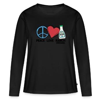 Ranch -Vinaigrette -Ranch -Vinaigrette - T-shirt manches longues Premium bio Femme - noir - Devant - Julia (174cm)