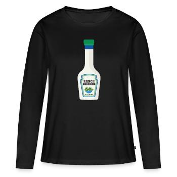 Ranch -Vinaigrette -Ranch -Vinaigrette - T-shirt manches longues Premium bio Femme - noir - Devant - Julia (174cm)