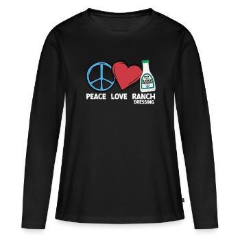Ranch -Vinaigrette -Ranch -Vinaigrette - T-shirt manches longues Premium bio Femme - noir - Devant - Julia (174cm)