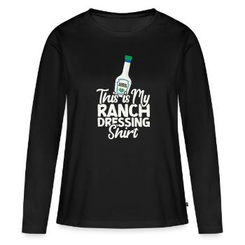 Ranch -Vinaigrette -Ranch -Vinaigrette - T-shirt manches longues Premium bio Femme - noir - Devant - Julia (174cm)
