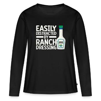 Ranch -Vinaigrette -Ranch -Vinaigrette - T-shirt manches longues Premium bio Femme - noir - Devant - Julia (174cm)