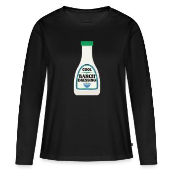 Ranch -Vinaigrette -Ranch -Vinaigrette - T-shirt manches longues Premium bio Femme - noir - Devant - Julia (174cm)