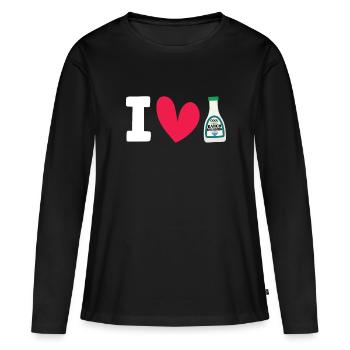 Ranch -Vinaigrette -Ranch -Vinaigrette - T-shirt manches longues Premium bio Femme - noir - Devant - Julia (174cm)