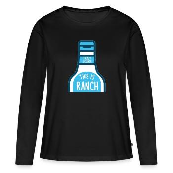 Ranch -Vinaigrette -Ranch -Vinaigrette - T-shirt manches longues Premium bio Femme - noir - Devant - Julia (174cm)
