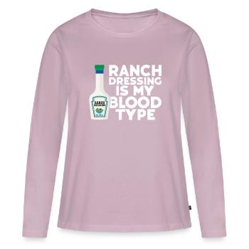 Ranch -Dressing -Ranch -Salad Dressing - Women's Premium Organic Long Sleeve Shirt - dusky pink - Front - Julia (174cm)