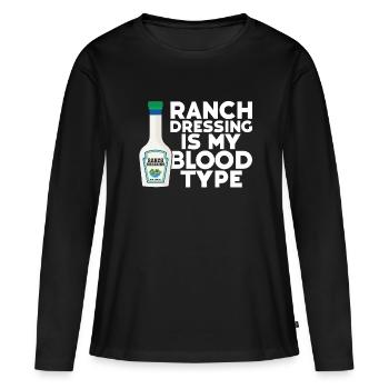 Ranch -Vinaigrette -Ranch -Vinaigrette - T-shirt manches longues Premium bio Femme - noir - Devant - Julia (174cm)