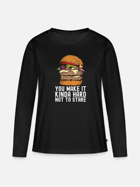 Hamburger - Frauen Premium Bio Langarmshirt - Schwarz