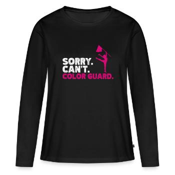 Color protection - Women's Premium Organic Long Sleeve Shirt - black - Front - Julia (174cm)