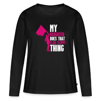 Color protection - Women's Premium Organic Long Sleeve Shirt - black - Front - Julia (174cm)