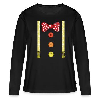 Party Carnival Funny Clown Jester Circus - Women's Premium Organic Long Sleeve Shirt - black - Front - Julia (174cm)