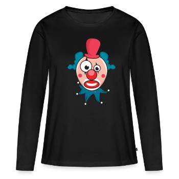 Party Carnival Weird Clown Jester Circus - Women's Premium Organic Long Sleeve Shirt - black - Front - Julia (174cm)