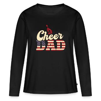 Cheer Papa Pom-pom girl Papa - T-shirt manches longues Premium bio Femme - noir - Devant - Julia (174cm)