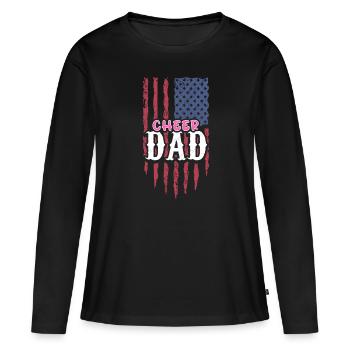 Cheer Papa Pom-pom girl Papa - T-shirt manches longues Premium bio Femme - noir - Devant - Julia (174cm)