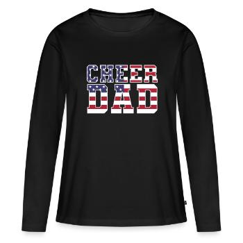 Cheer Papa Pom-pom girl Papa - T-shirt manches longues Premium bio Femme - noir - Devant - Julia (174cm)