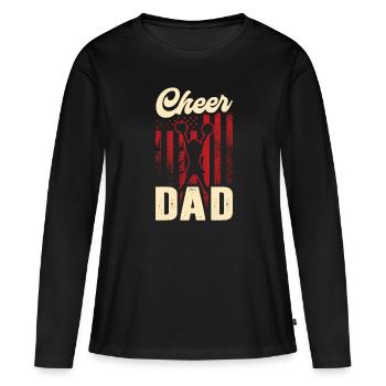 Cheer Papa Pom-pom girl Papa - T-shirt manches longues Premium bio Femme - noir - Devant - Julia (174cm)