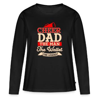 Cheer Papa Pom-pom girl Papa - T-shirt manches longues Premium bio Femme - noir - Devant - Julia (174cm)
