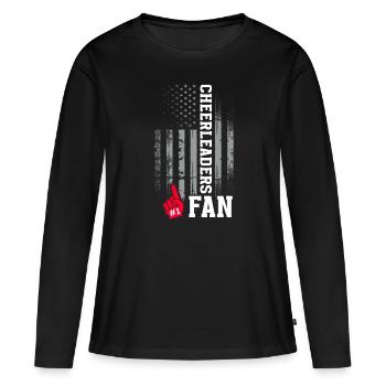 Cheer Papa Pom-pom girl Papa - T-shirt manches longues Premium bio Femme - noir - Devant - Julia (174cm)