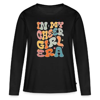 Cheerleadermädchen Cheerleading Jubel Jugend - Frauen Premium Bio Langarmshirt - Schwarz - Vorne - Julia (174cm)