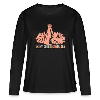 Cheerleadermädchen Cheerleading Jubel Jugend - Frauen Premium Bio Langarmshirt - Schwarz - Vorne - Julia (174cm)
