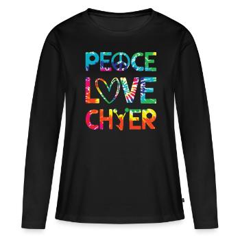 Cheerleadermädchen Cheerleading Jubel Jugend - Frauen Premium Bio Langarmshirt - Schwarz - Vorne - Julia (174cm)