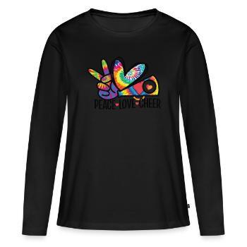 Cheerleadermädchen Cheerleading Jubel Jugend - Frauen Premium Bio Langarmshirt - Schwarz - Vorne - Julia (174cm)
