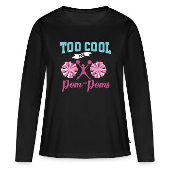 Cheerleadermädchen Cheerleading Jubel Jugend - Frauen Premium Bio Langarmshirt - Schwarz - Vorne - Julia (174cm)