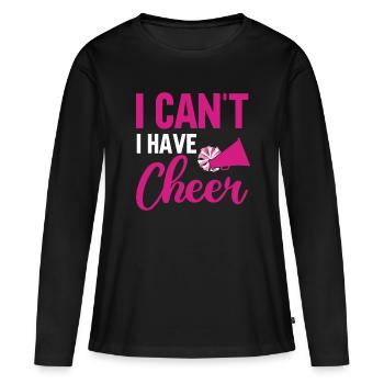 Cheerleadermädchen Cheerleading Jubel Jugend - Frauen Premium Bio Langarmshirt - Schwarz - Vorne - Julia (174cm)