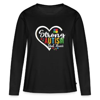 Soutien à la sensibilisation à l’autisme - T-shirt manches longues Premium bio Femme - noir - Devant - Julia (174cm)